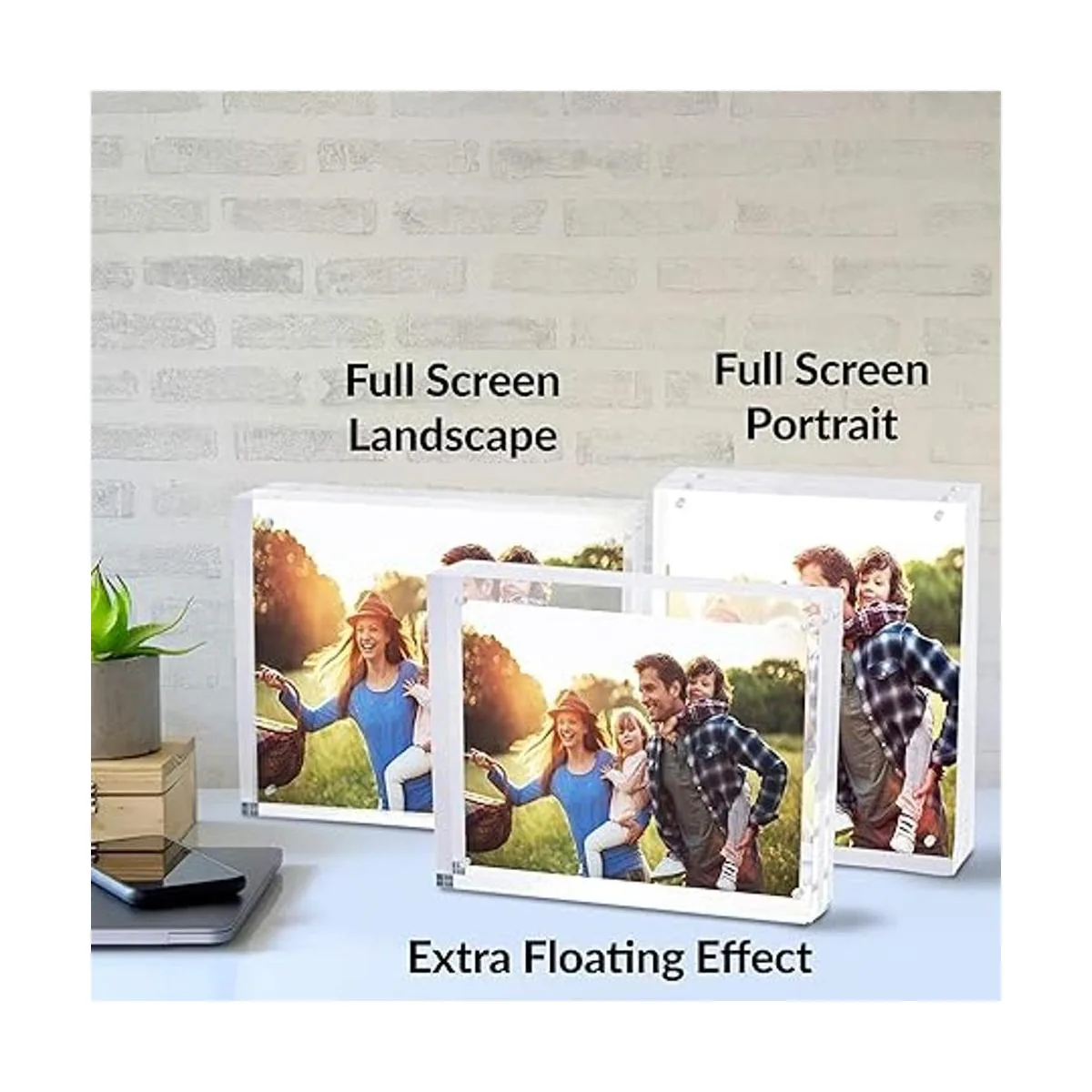 SimbaLux Marco magnético de fotos de acrílico de 8 x 10