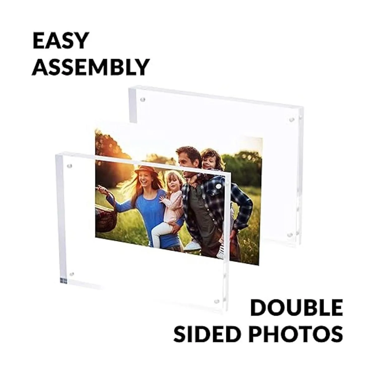 SimbaLux Marco magnético de fotos de acrílico de 8 x 10