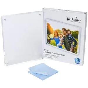 SimbaLux Marco magnético de fotos de acrílico de 8 x 10