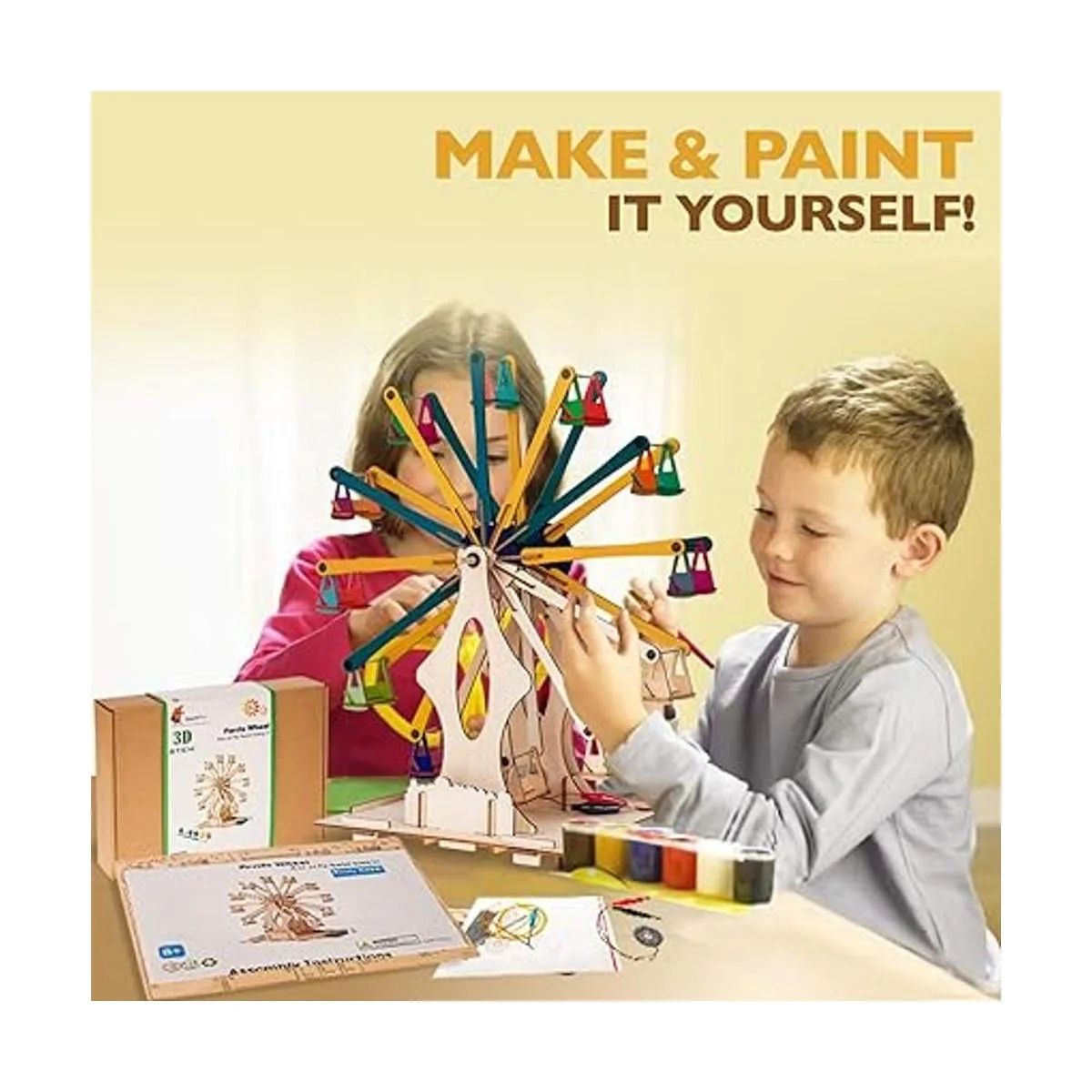 Kits de modelos de ruedas de noria de madera para adultos_3