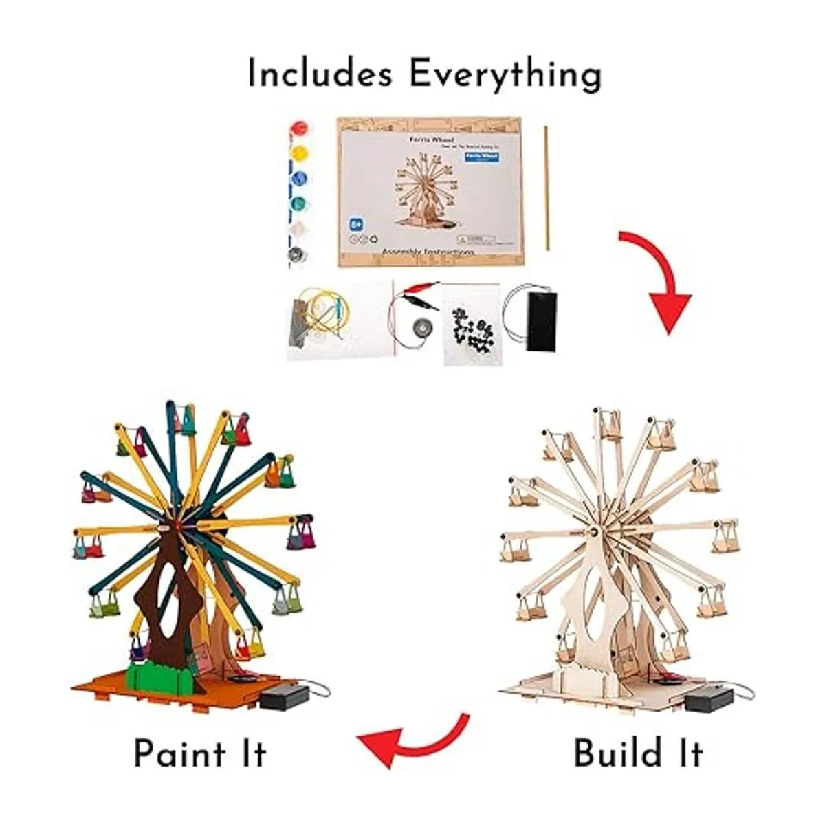 Kits de modelos de ruedas de noria de madera para adultos_2