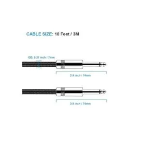 New bee Cable de guitarra de 10 pies para instrumentos_3