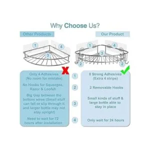 STARICH Estante de ducha para ducha interior esquina de_5