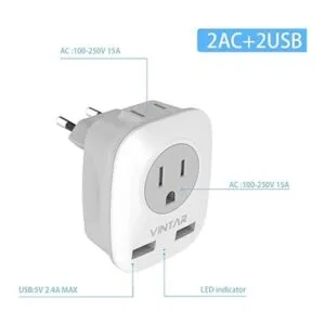 Paquete de 3 adaptadores de enchufe de viaje europeos_2