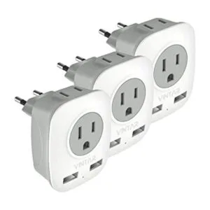 Paquete de 3 adaptadores de enchufe de viaje europeos_1