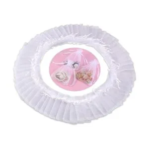Outdoorfly 100 bolsas de organza blancas de 4 x 6 con