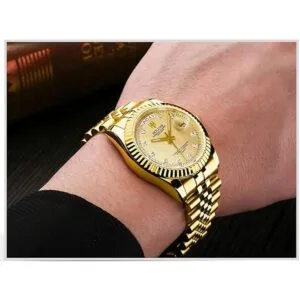 Reloj de pulsera de cuarzo de lujo para hombre con