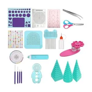 MDLUU Kit de Quilling de papel con 1860 tiras y