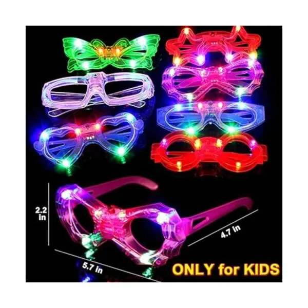 Paquete de 24 lentes LED para niños que brillan en la_3