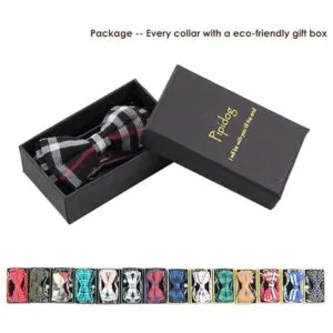 Collar de gato con campana y corbatín diseño a cuadros