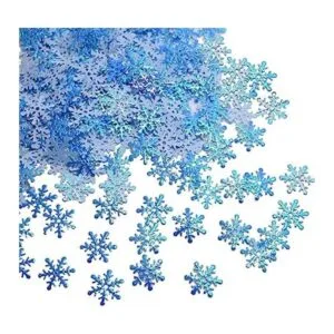 Confeti de copos de nieve para fiesta de invierno color_1