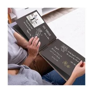 Creawoo lbum de invitados de madera MrMrs de 11_6