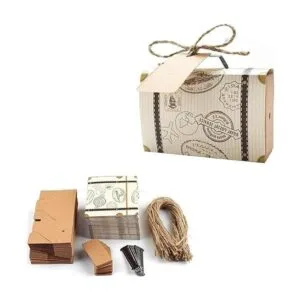 KUPOO 50 unidades Mini Maleta Boda Favor Candy Box para_3