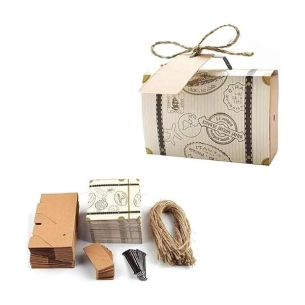 KUPOO 50 unidades Mini Maleta Boda Favor Candy Box para_3