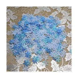 Confeti de copos de nieve para fiesta de invierno color_3