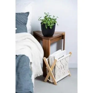 Mkono Macramé Revistero bohemio cesta de almacenamiento_4