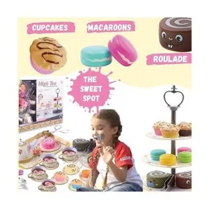 Juego de fiesta de té para niñas pequeñas 39 piezas de_3