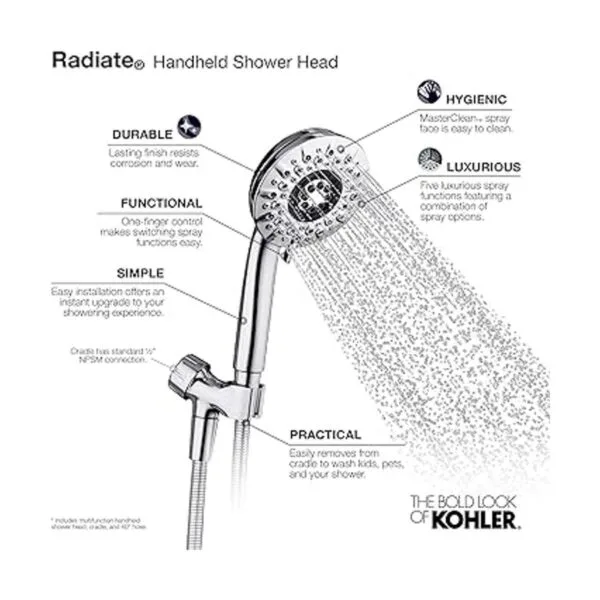 Kohler KR75562GCP Ducha de mano radiante cromo pulido