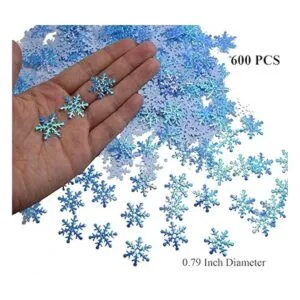 Confeti de copos de nieve para fiesta de invierno color_2