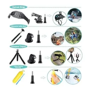 Appolab Kit de accesorios de cámara de acción 61 en 1 para_3