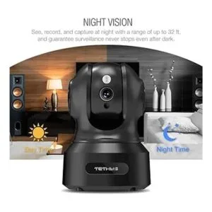 TETHYS Cámara de seguridad inalámbrica 1080P para_4