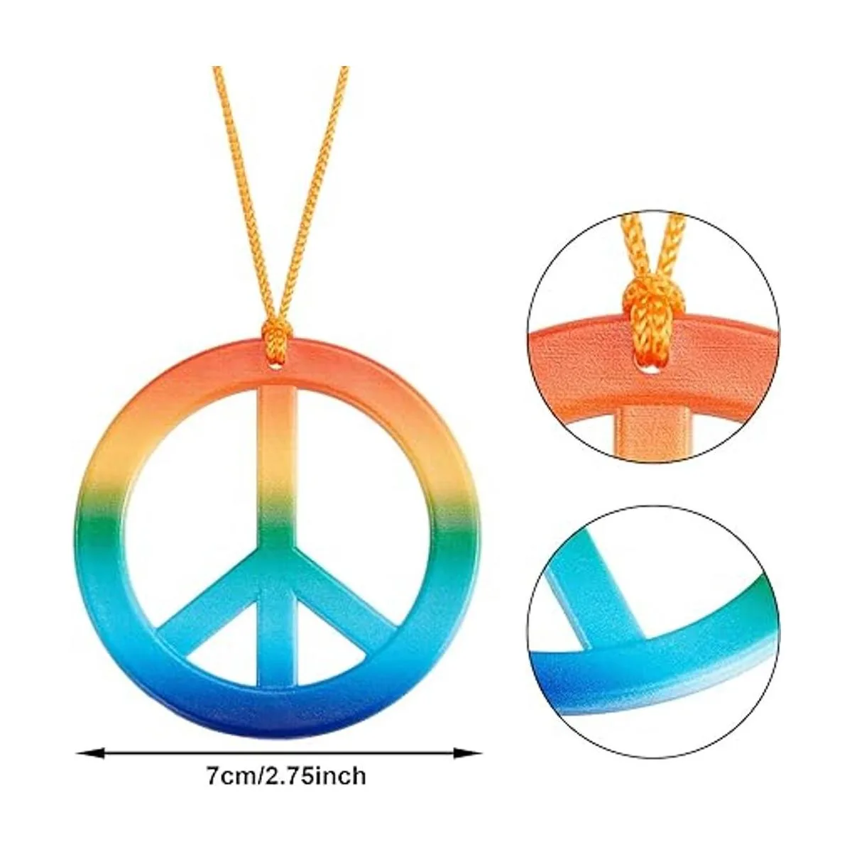 Frienda Juego de 24 piezas de accesorios de disfraz hippie_3