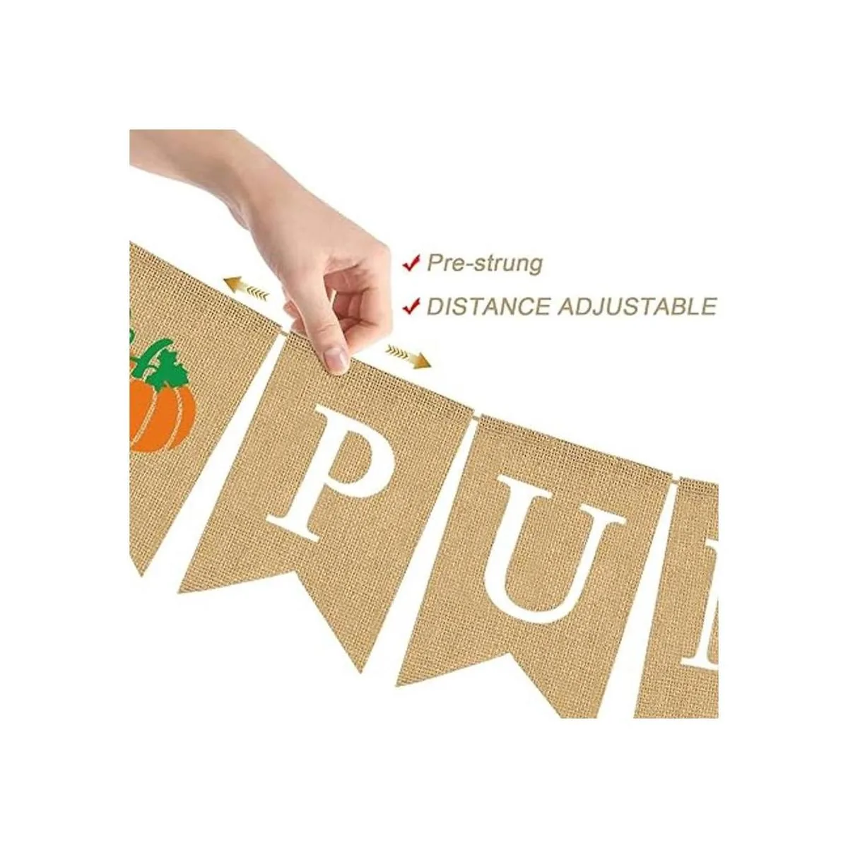 Rainlemon Guirnalda de arpillera de yute para decoración_5