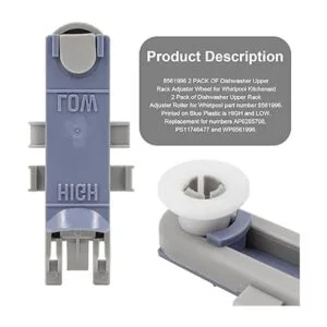 2PC 8561996 Lavavajillas superior Dishrack rueda para