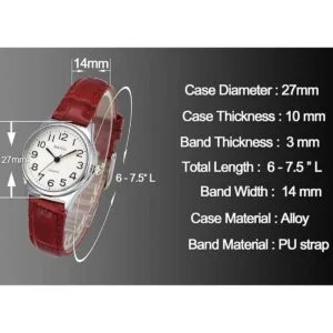 MANIFO Reloj de pulsera analógico de cuarzo con números_4