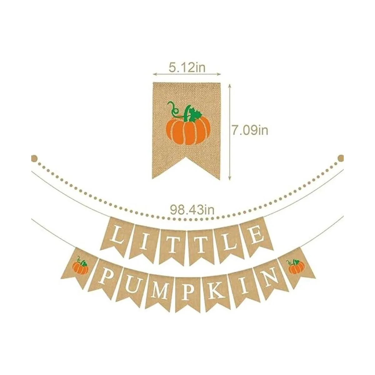 Rainlemon Guirnalda de arpillera de yute para decoración_6