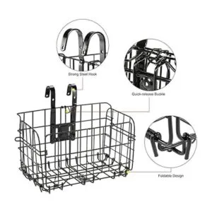 Cesta plegable para bicicleta cesta delantera para_3