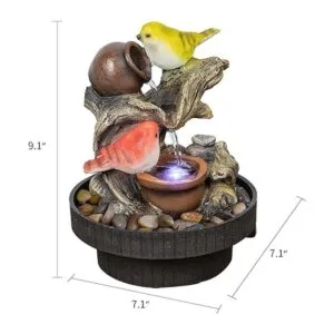 Ferrisland Fuente de mesa de pájaros cascada de escritorio_2