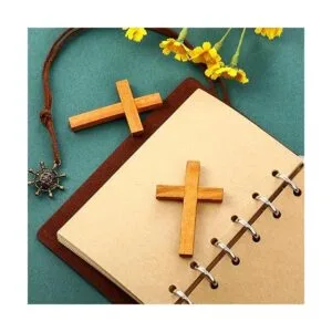 24 colgantes de cruz de madera natural para manualidades_4