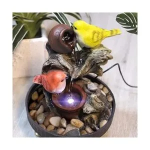 Ferrisland Fuente de mesa de pájaros cascada de escritorio_5