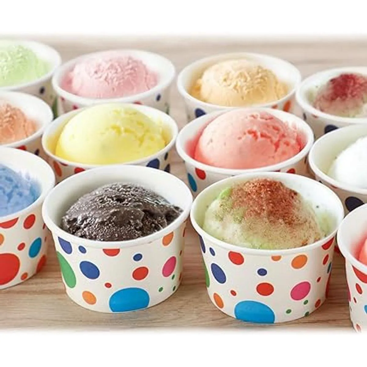 100 tazas de papel para helado de 5.5 onzas desechables