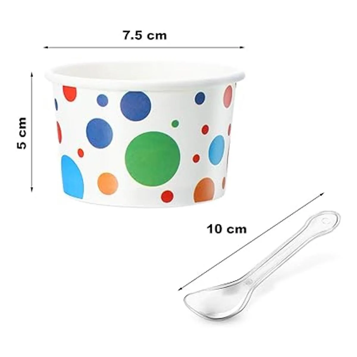 100 tazas de papel para helado de 5.5 onzas desechables