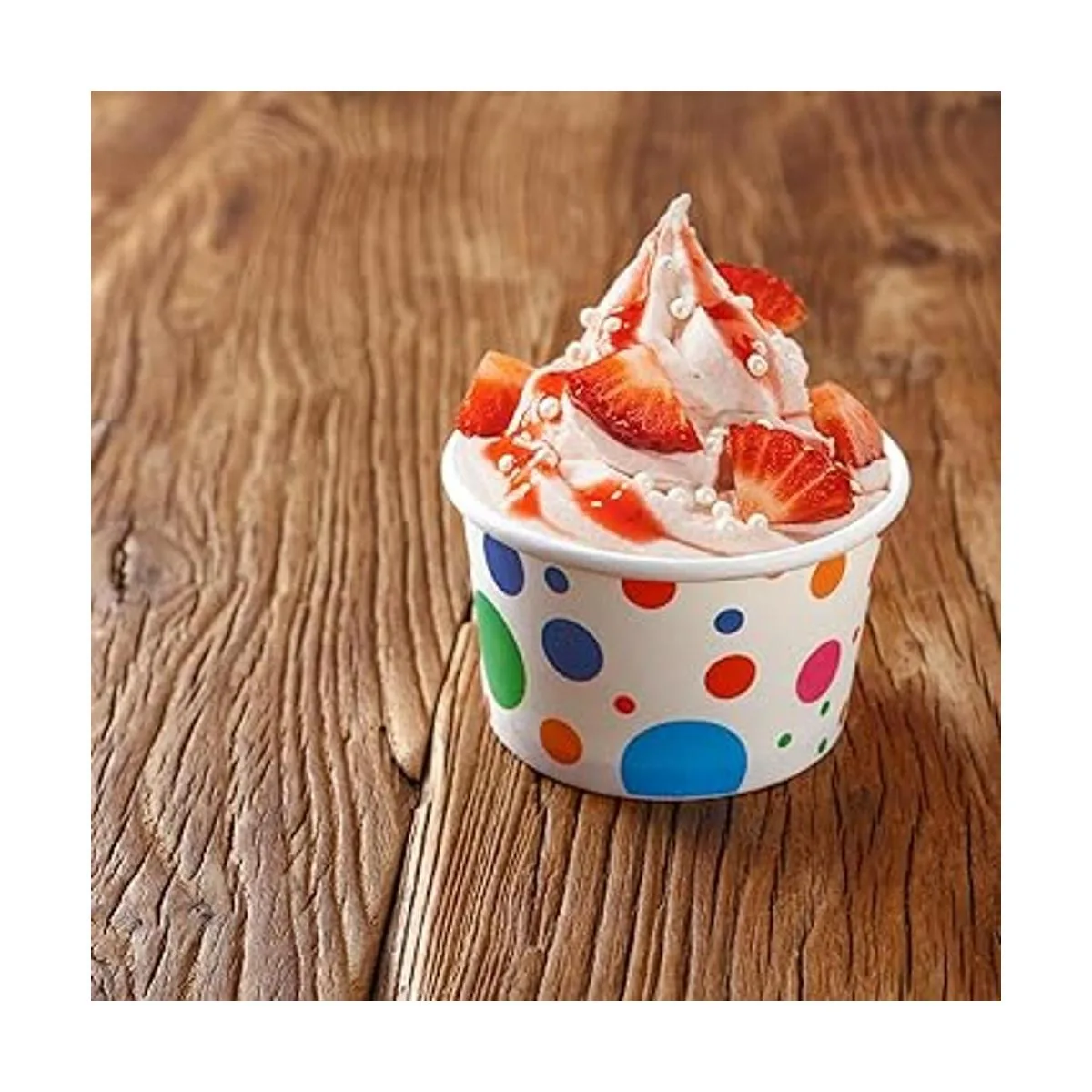 100 tazas de papel para helado de 5.5 onzas desechables