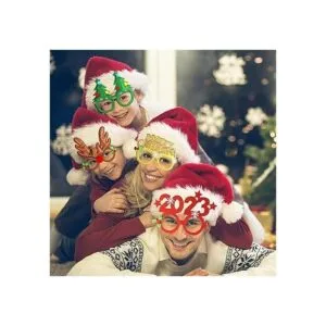 CCINEE Marcos de anteojos de Navidad para celebración de_5