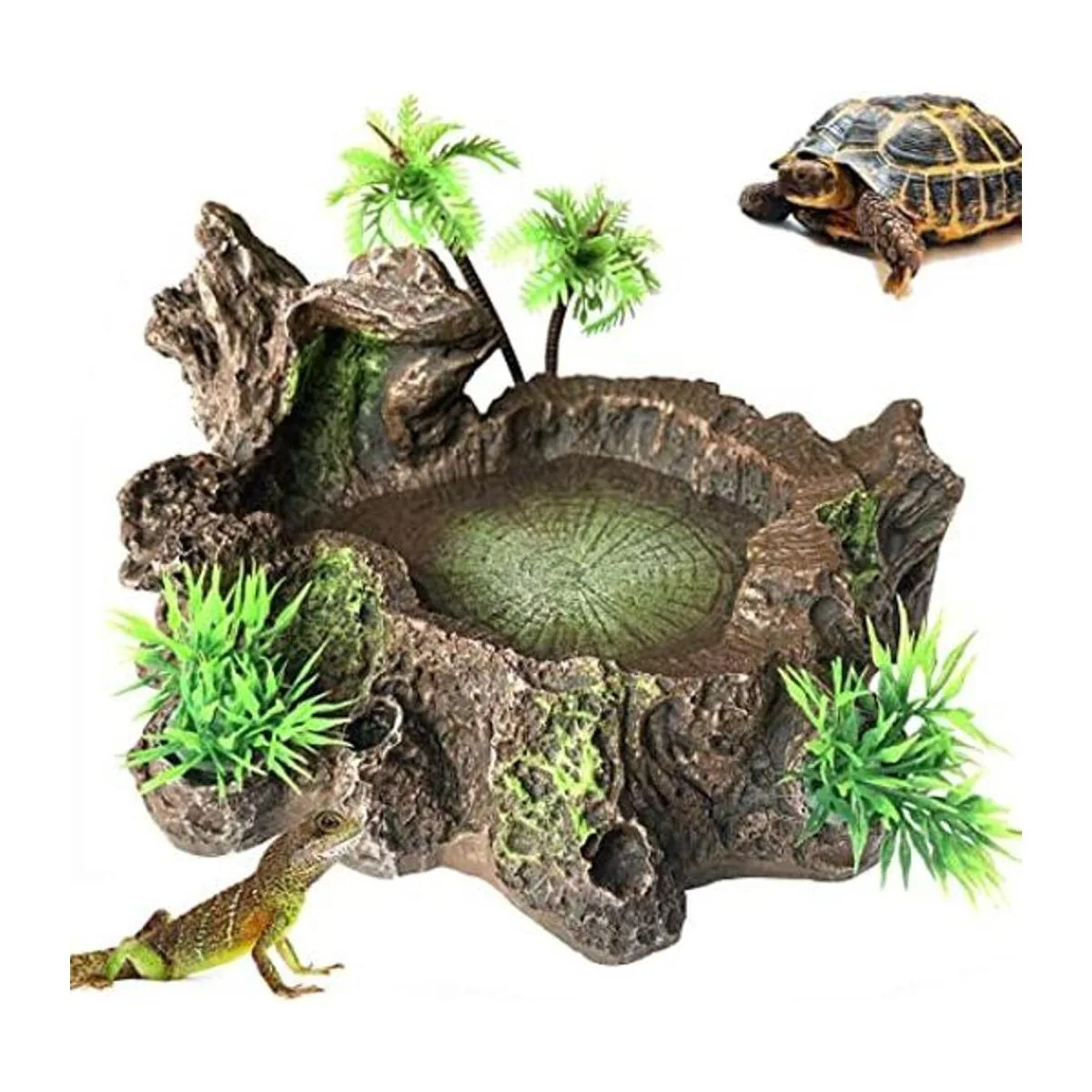PINVNBY Plataforma de resina para reptiles de árbol