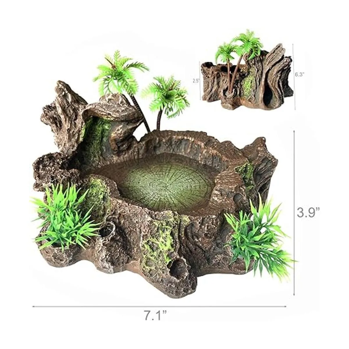 PINVNBY Plataforma de resina para reptiles de árbol