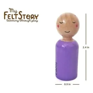 My Felt Story Muñecas de 6 clavijas de sensación madera