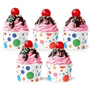 100 tazas de papel para helado de 5.5 onzas desechables
