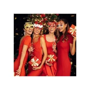 CCINEE Marcos de anteojos de Navidad para celebración de_6