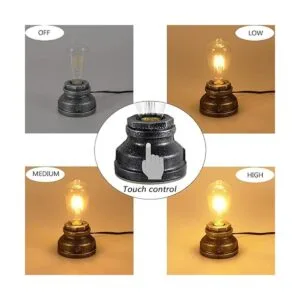 Edison Lámpara de mesa con control táctil vintage_3