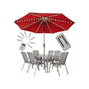 PULIVIA Luces de sombrilla de patio para exteriores con_1