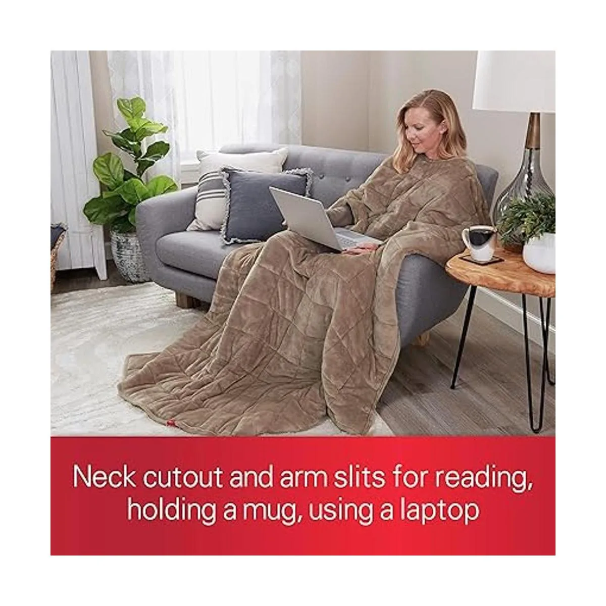 Sunbeam Manta con peso extra cálida 15 libras_2