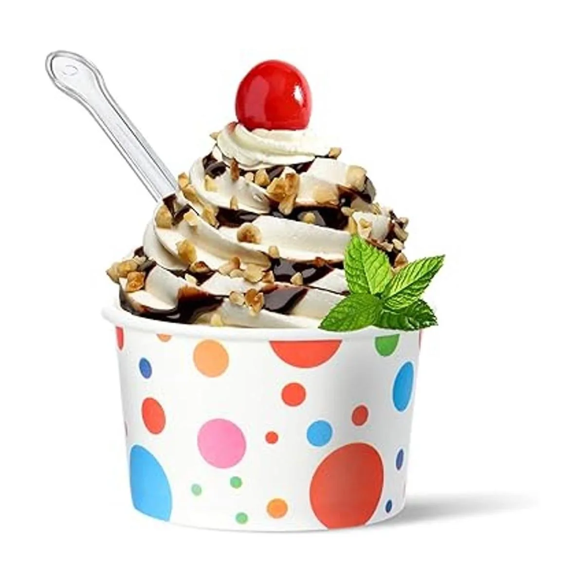 100 tazas de papel para helado de 5.5 onzas desechables
