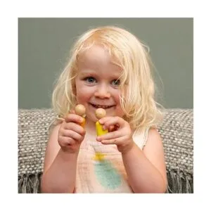 My Felt Story Muñecas de 6 clavijas de sensación madera