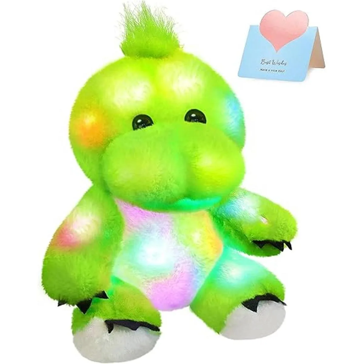 Bstaofy Peluche de dinosaurio iluminado de 11 pulgadas_1