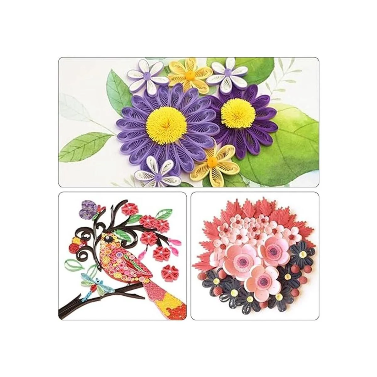 1 juego de moldes de papel para plantilla de filigrana con